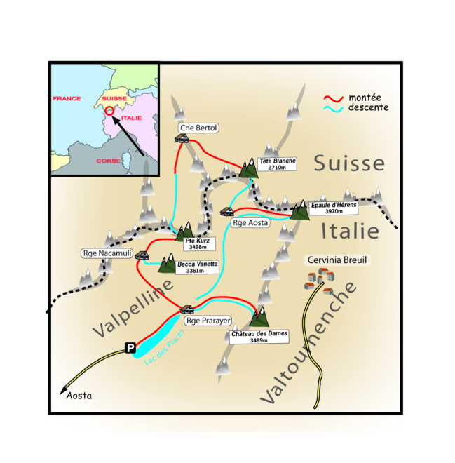 Raid à ski en Valpelline Raid à ski en Valpelline