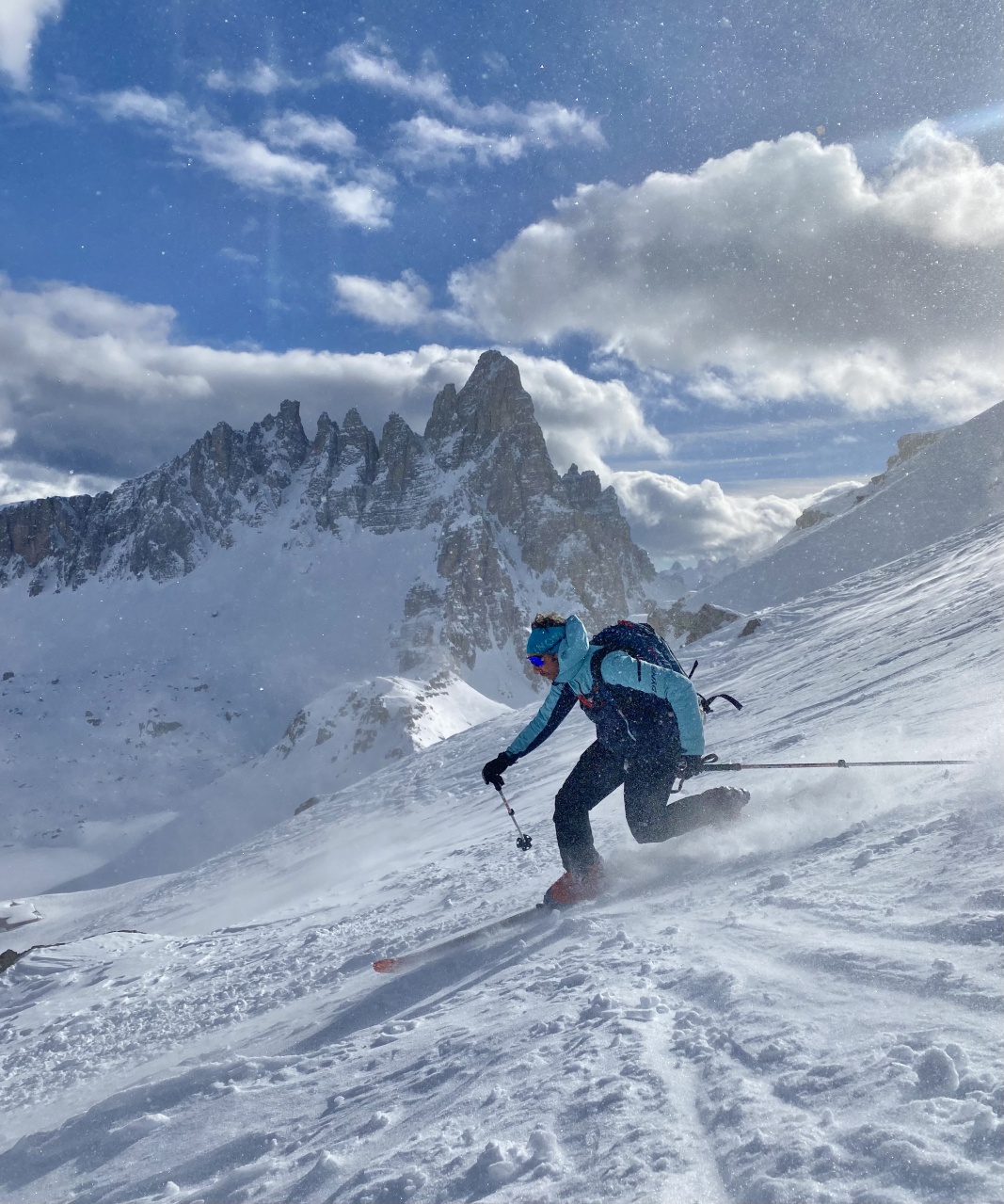 Ski mythique dans les dolomites
